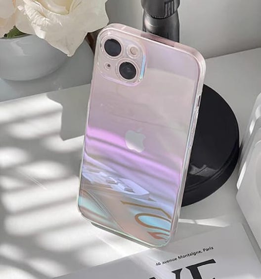 iPhone 13 Series Aurora Light Effect Shiny Ultra Thin Transparent Cove - slim profile