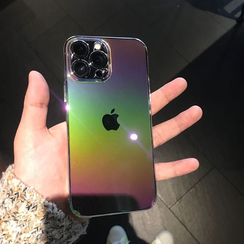 iPhone 15 Series Aurora Light Effect Shiny Ultra Thin Transparent Cove - phone case