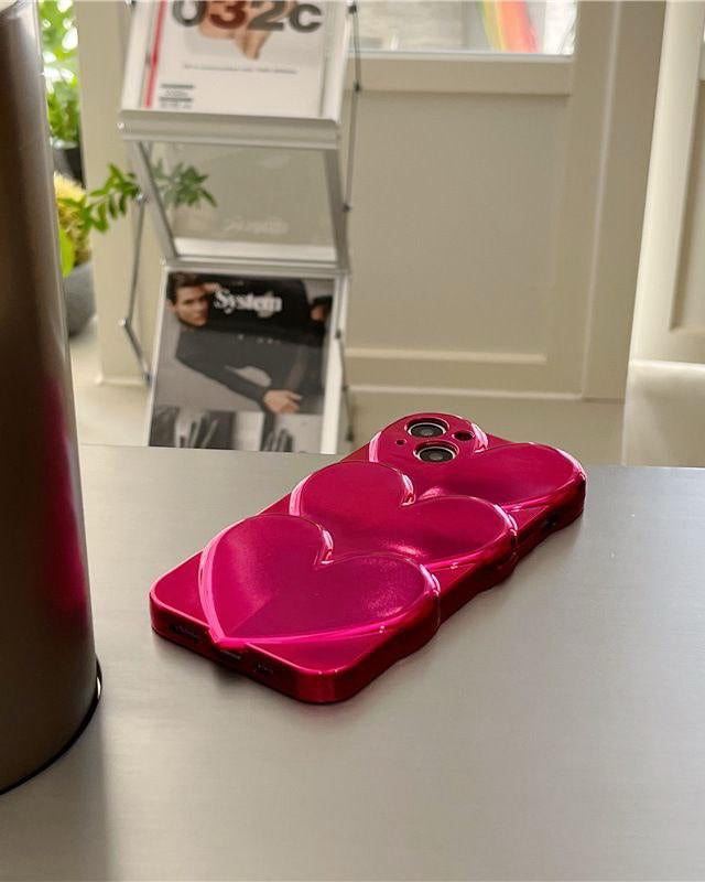 glossy heart iphone 15 case