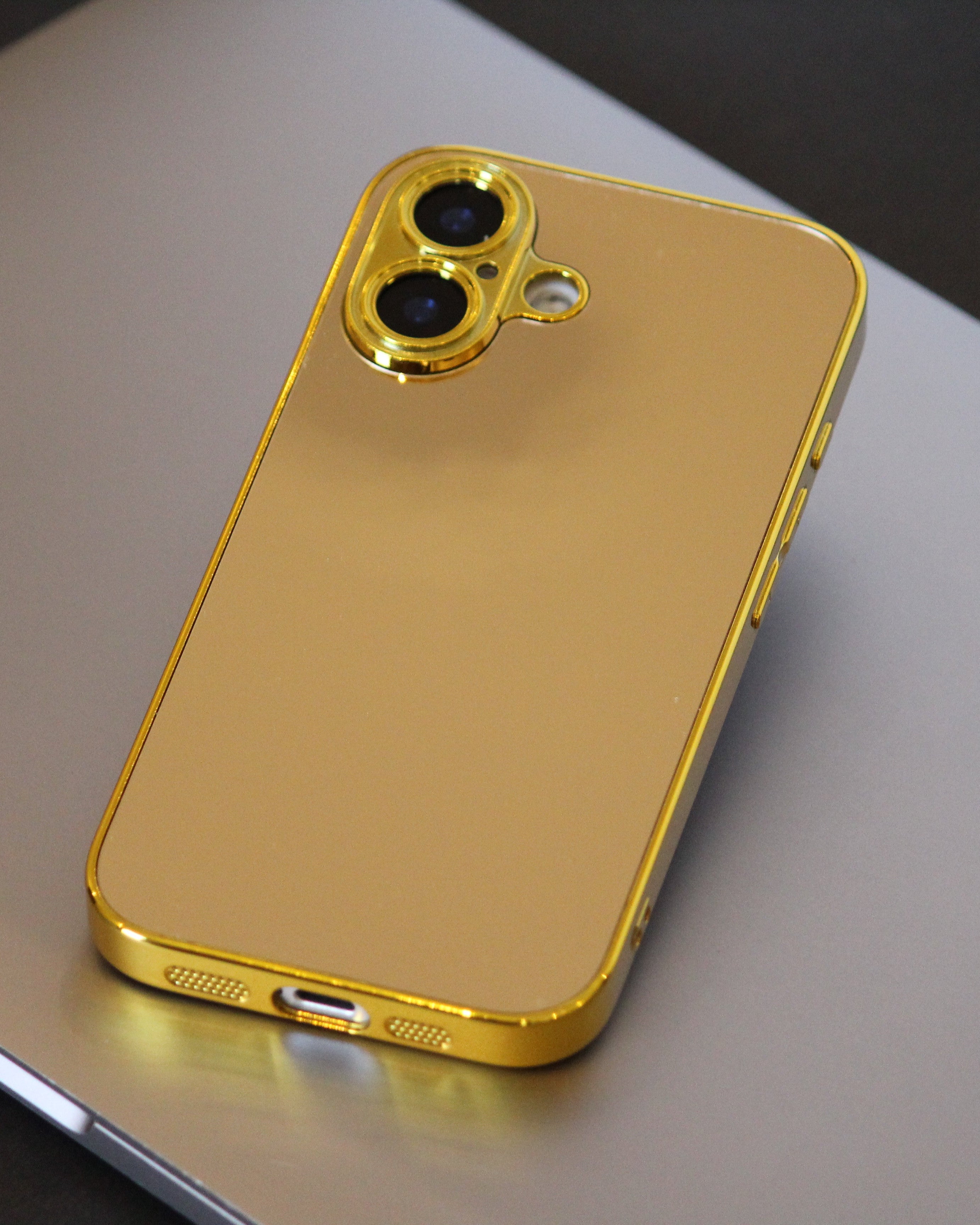 iPhone 17 Gold Electroplated Protection Case | 360 Full Cover
