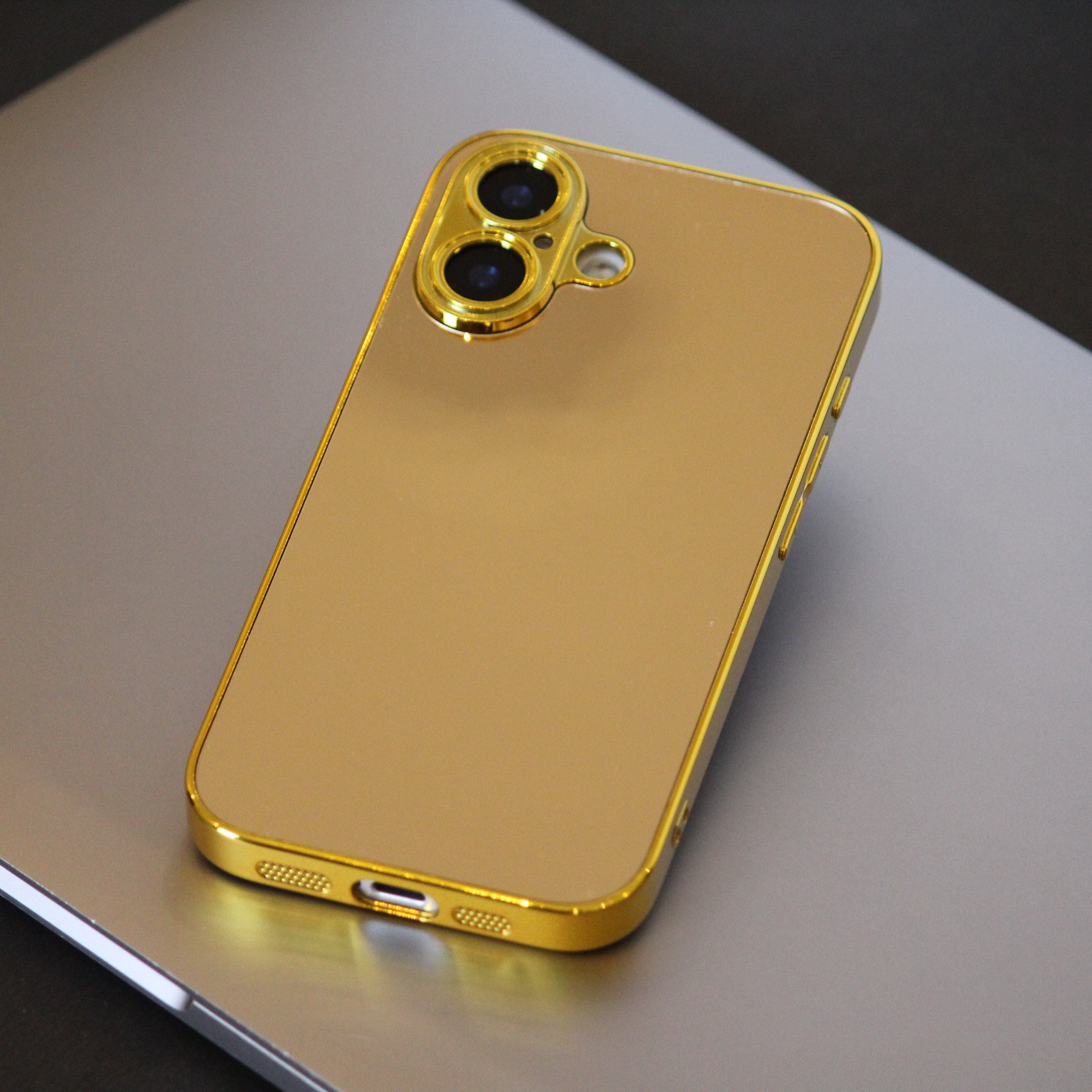 iPhone 17 Gold Electroplated Protection Case | 360 Full Cover