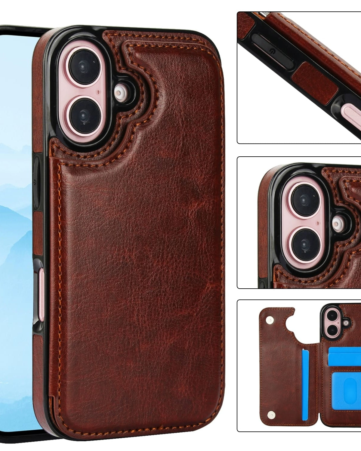 iPhone 17 Wallet Style Leather Case - protective case detail