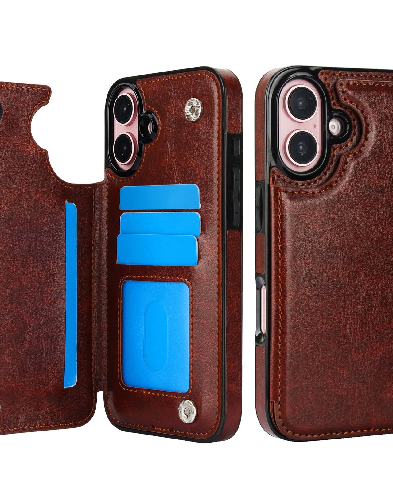 iPhone 17 Wallet Style Leather Case | Luxury Leather