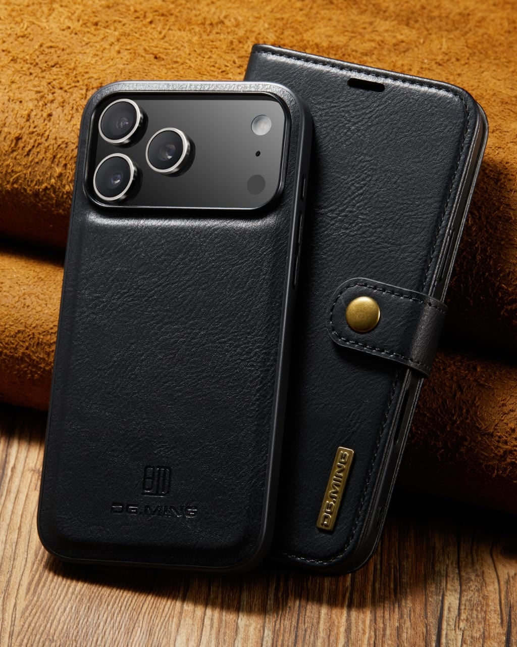 Two-In-One Wallet Style Premium Leather Luxury Flip Cover iPhone cover – JustAndBest India