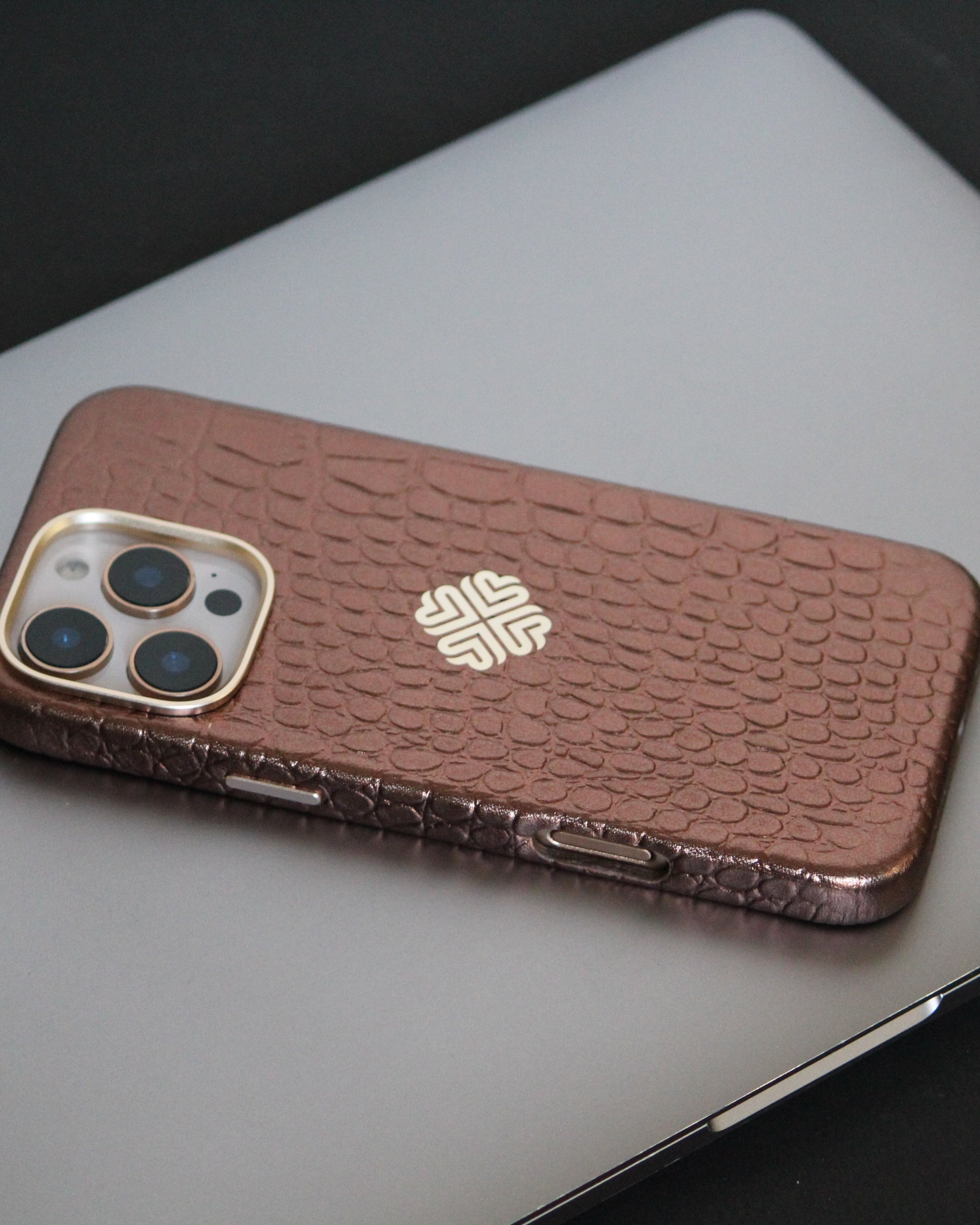 brown leather iphone cover