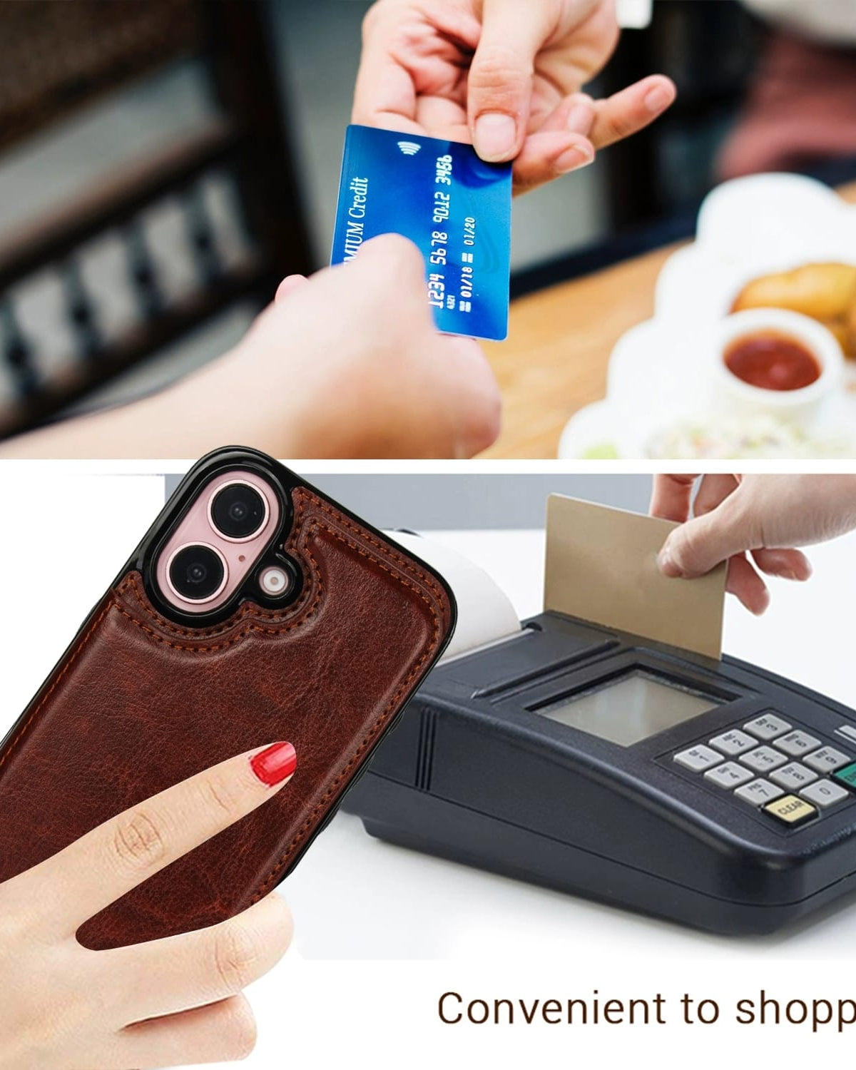 iPhone 17 Wallet Style Leather Case - slim profile