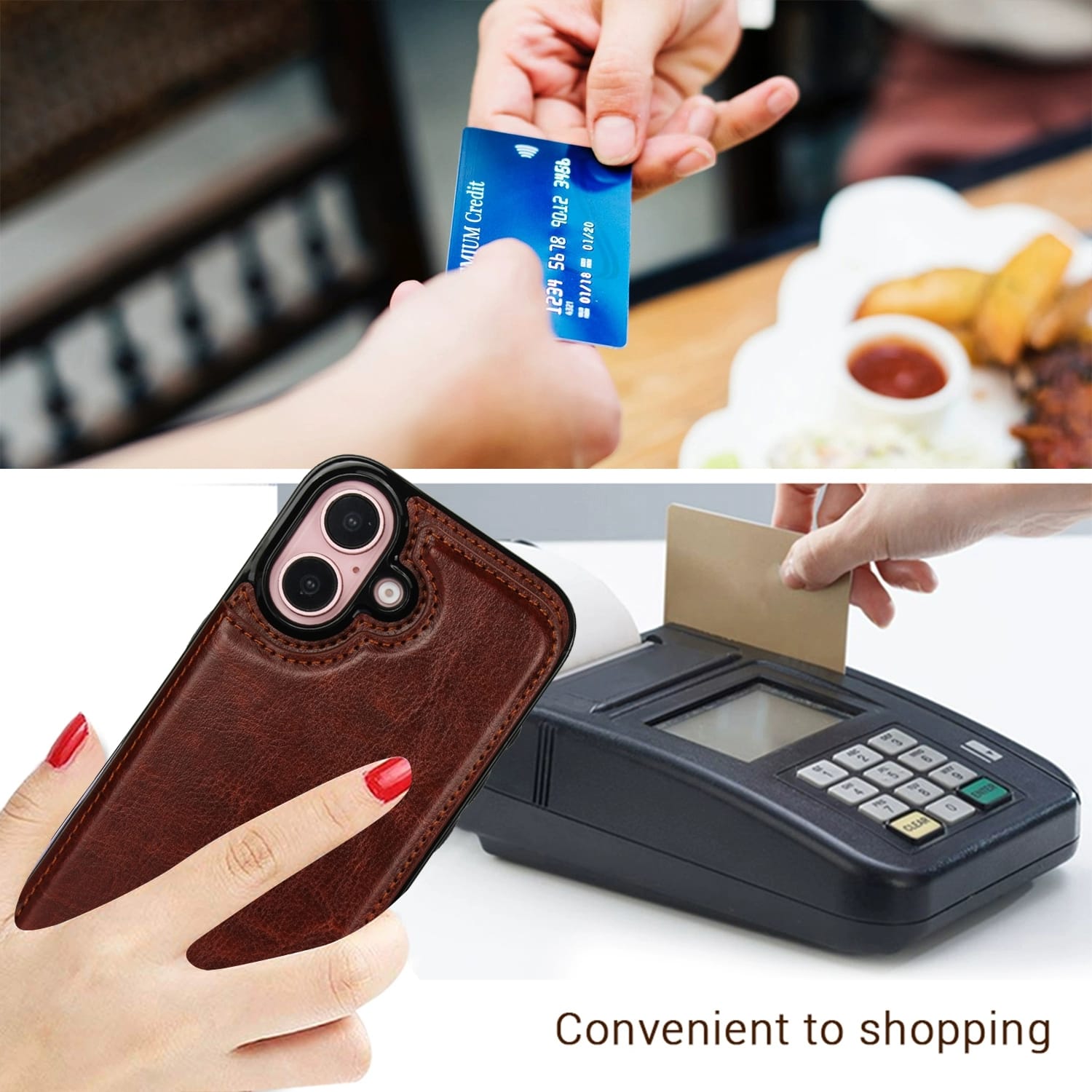 iPhone 17 Wallet Style Leather Case - slim profile