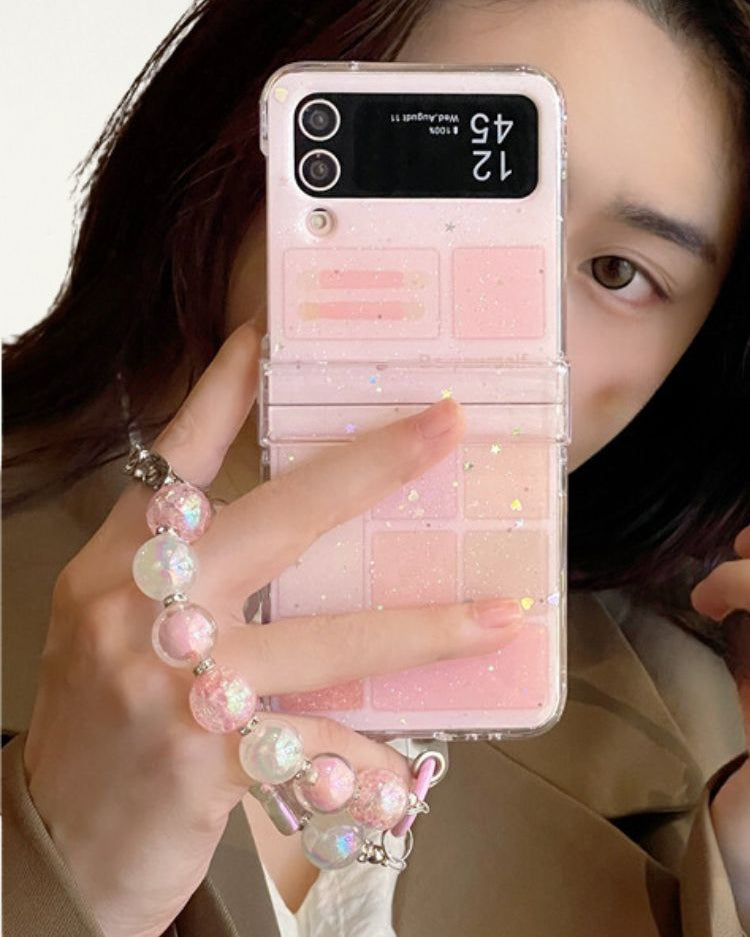 pink glitter z flip 5 case