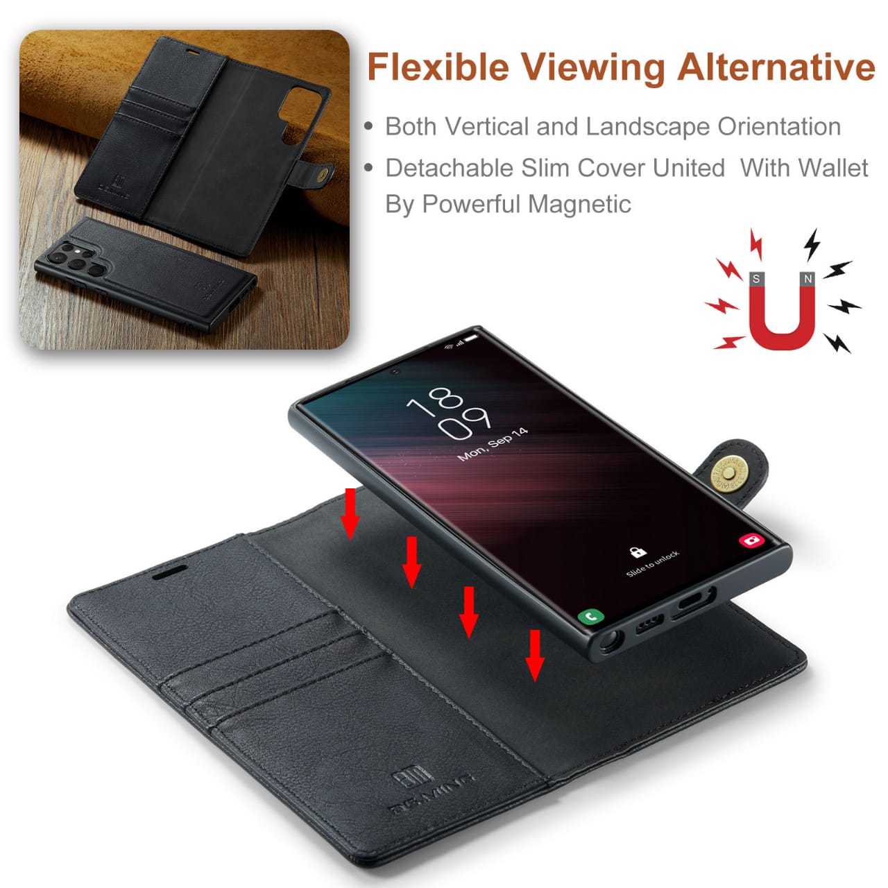 Samsung Galaxy S25 Series Two-In-One Wallet Style Leather Flip Cover - colour options