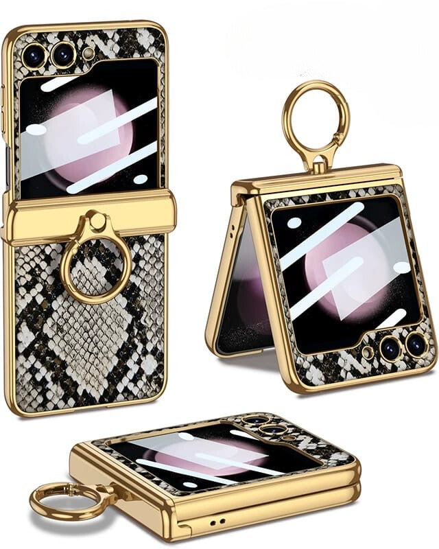 Leather Luxury Z Flip 5 Case