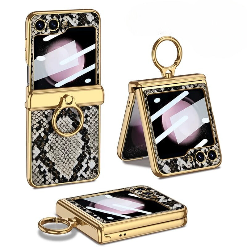 Gold Electroplated Python Leather Luxury Case iPhone cover – JustAndBest India