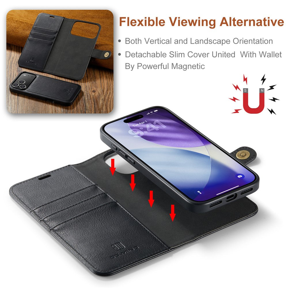 iPhone 17 Series Two-In-One Wallet Style Leather Flip Cover - slim profile