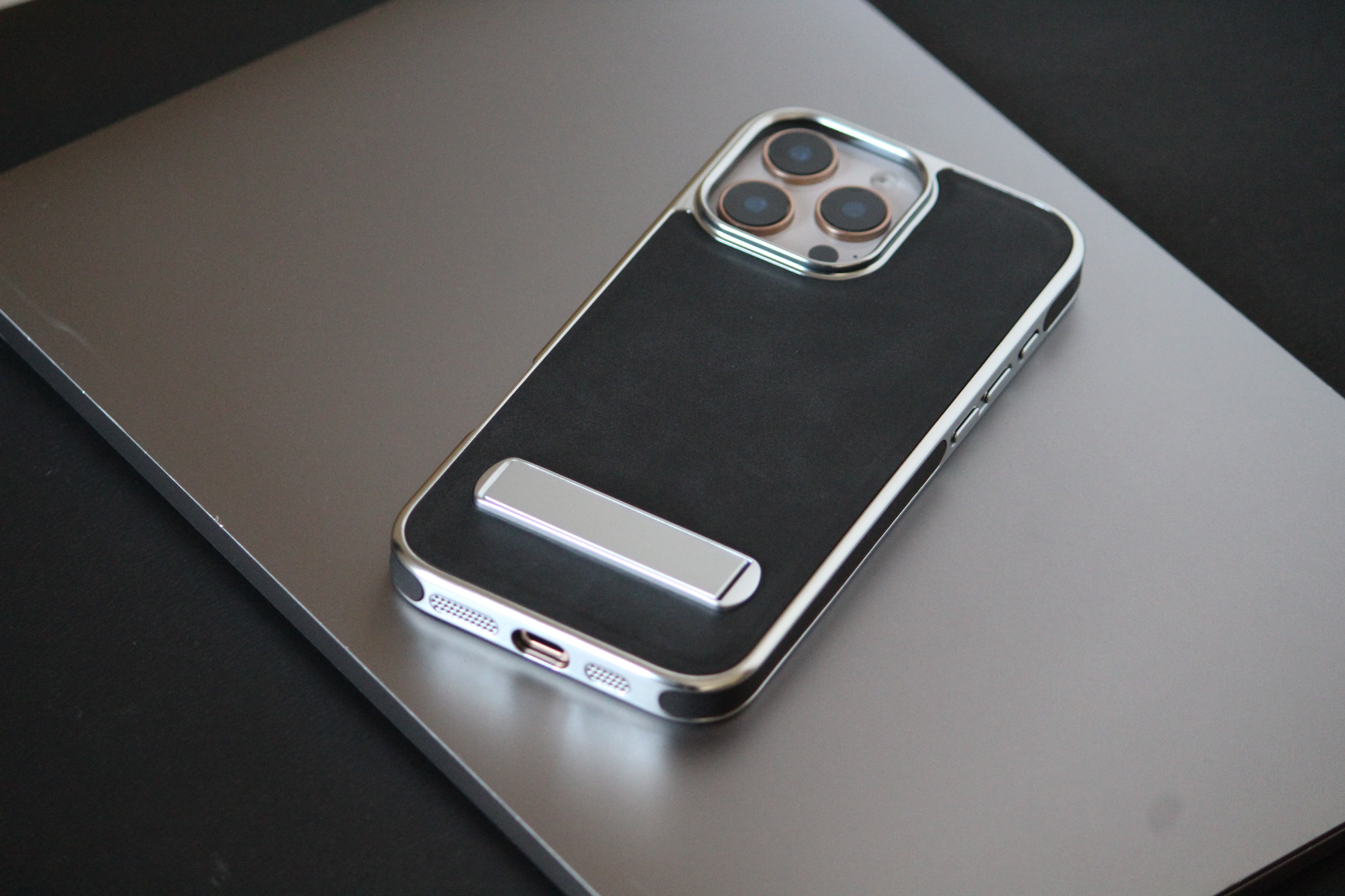 iPhone 16 Pro Alcantara Leather Cover - protective case detail