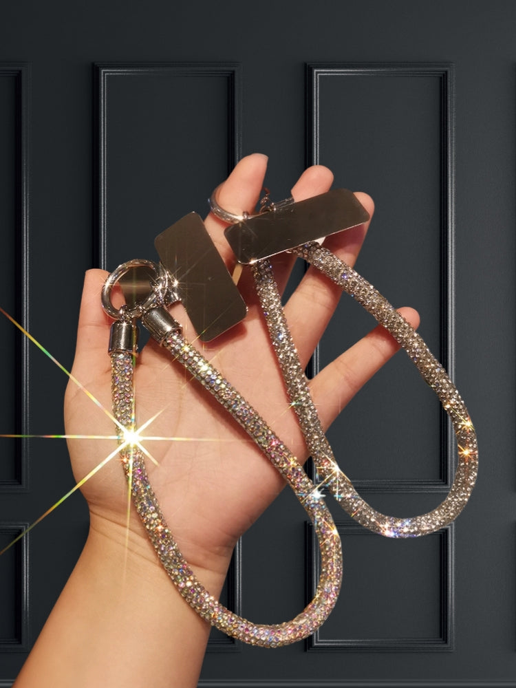 Elegant Diamond Rhinestones Phone Charm Lanyard – phone accessory by JustAndBest India