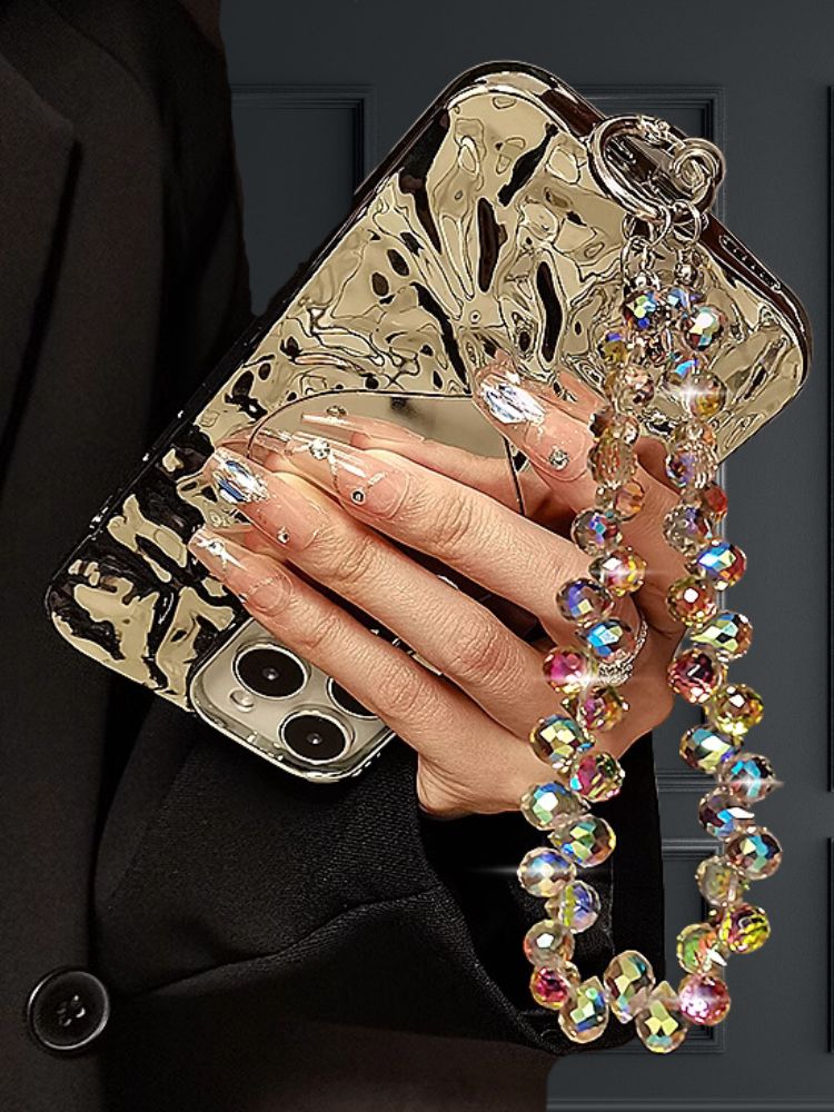Aurora Effect Crystals Luxury Phone Charm - slim profile