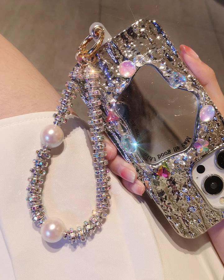 Luxury Pearls and Stones Phone Charm for Default Title - protective case detail