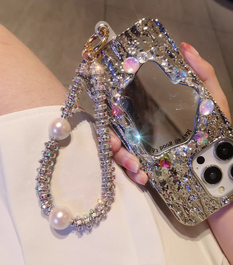 Luxury Pearls and Stones Phone Charm for Default Title - protective case detail