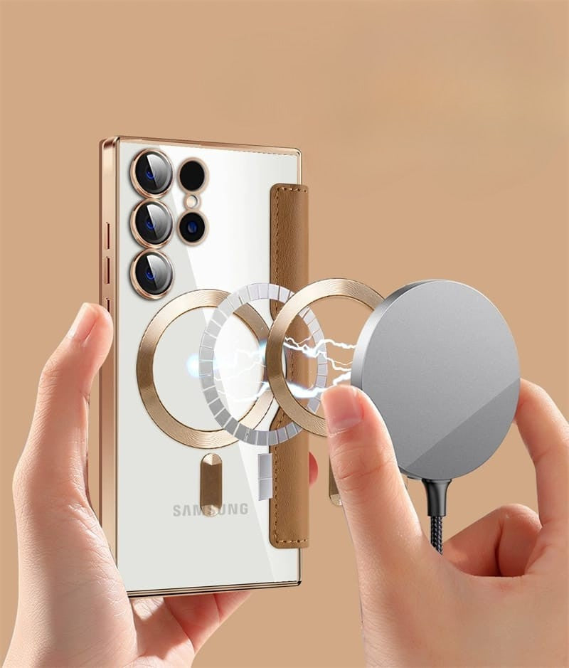 Gold Electroplated Premium Leather Luxury Flip Case iPhone cover – JustAndBest India