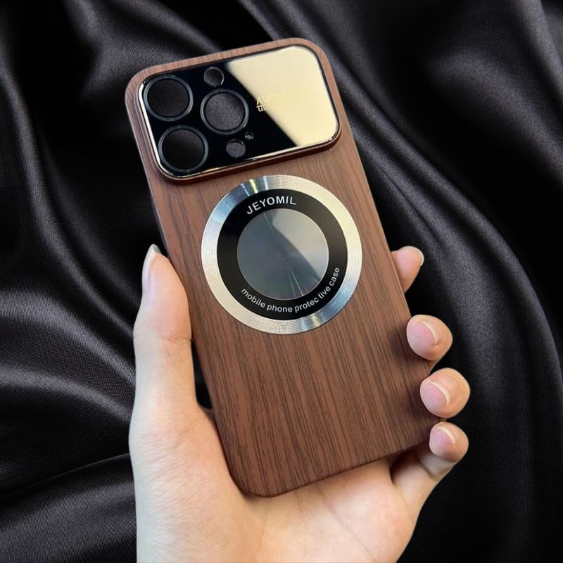 iPhone 14 Wooden Style Slim Case - lifestyle