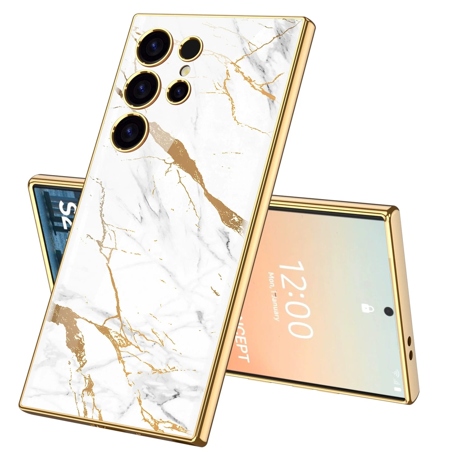 Premium Marble Pattern Gold Electroplated Cover iPhone cover – JustAndBest India