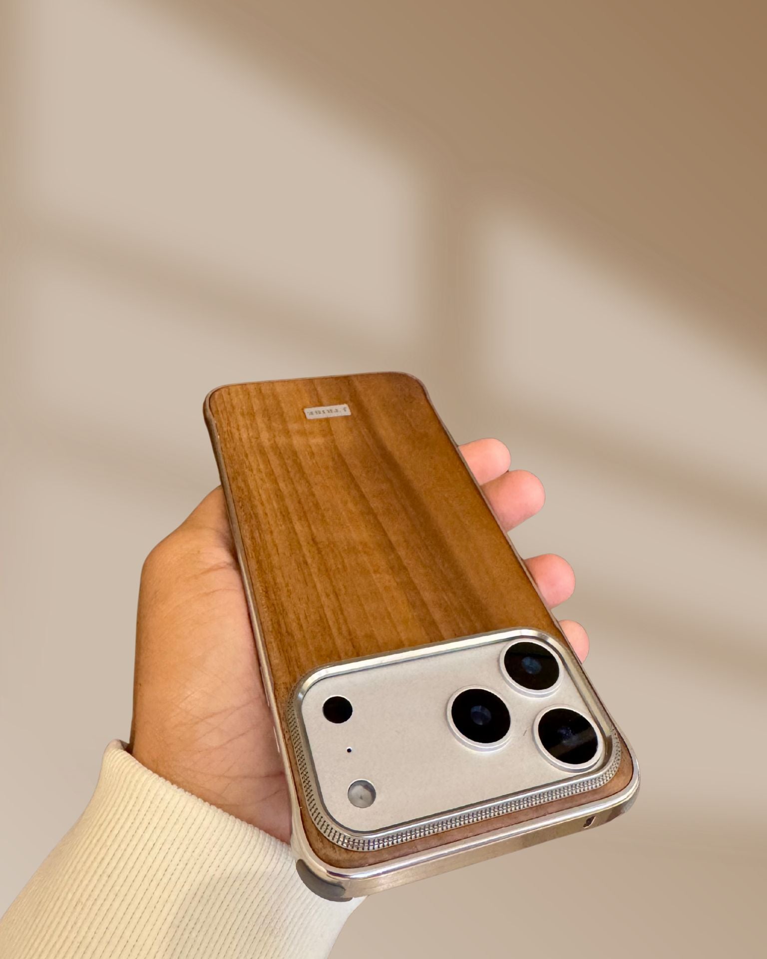 Real Wooden Slim Metallic Cover iPhone cover – JustAndBest India