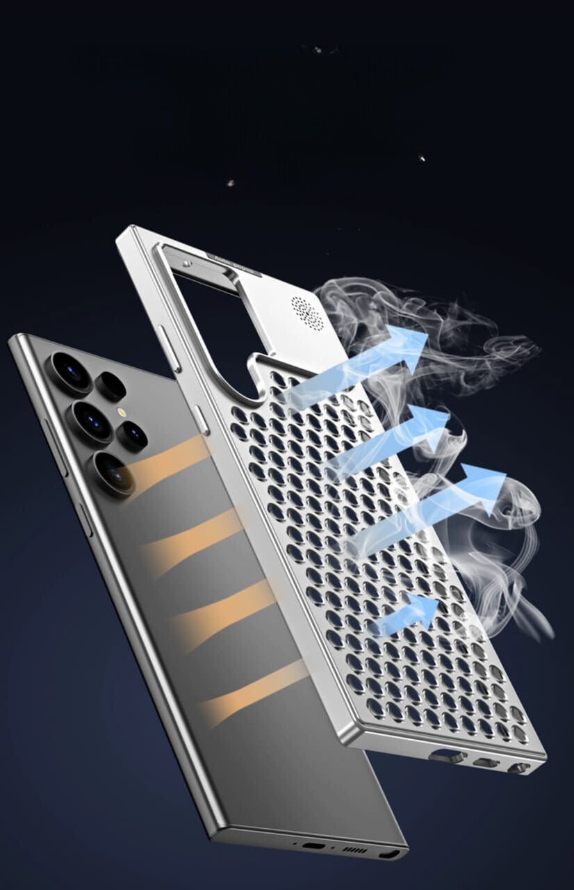 Samsung Galaxy S25 Ultra Royal Silver Metallic Cover - phone case