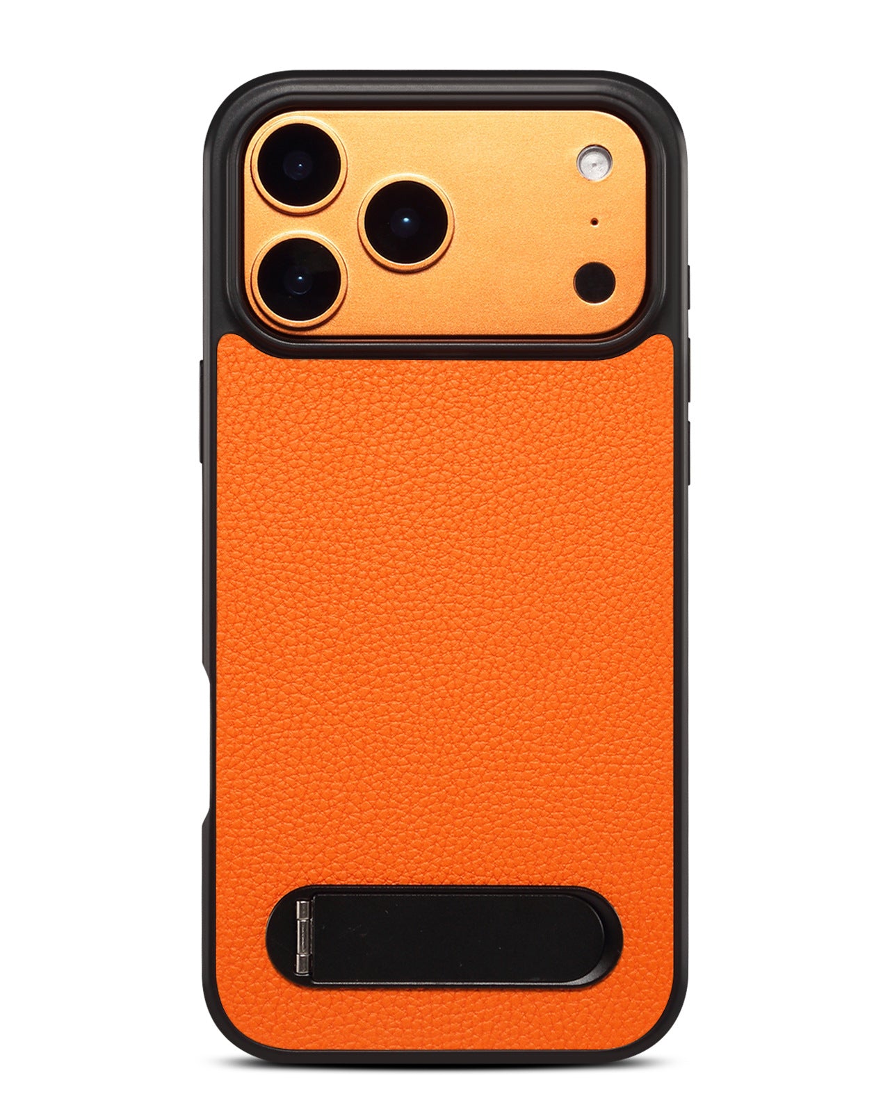 Cosmic Orange Leather Kickstand Cover – phone accessory by JustAndBest India