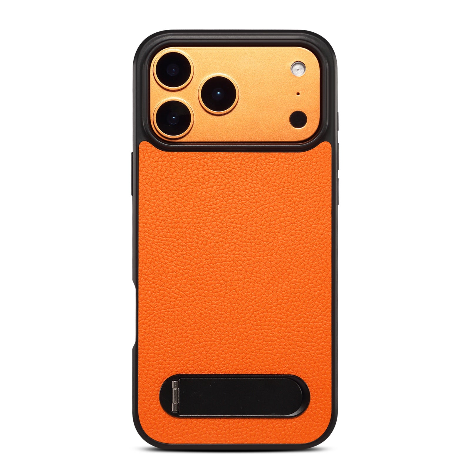 iPhone 17 Series Cosmic Orange Leather Kickstand Cover - colour options
