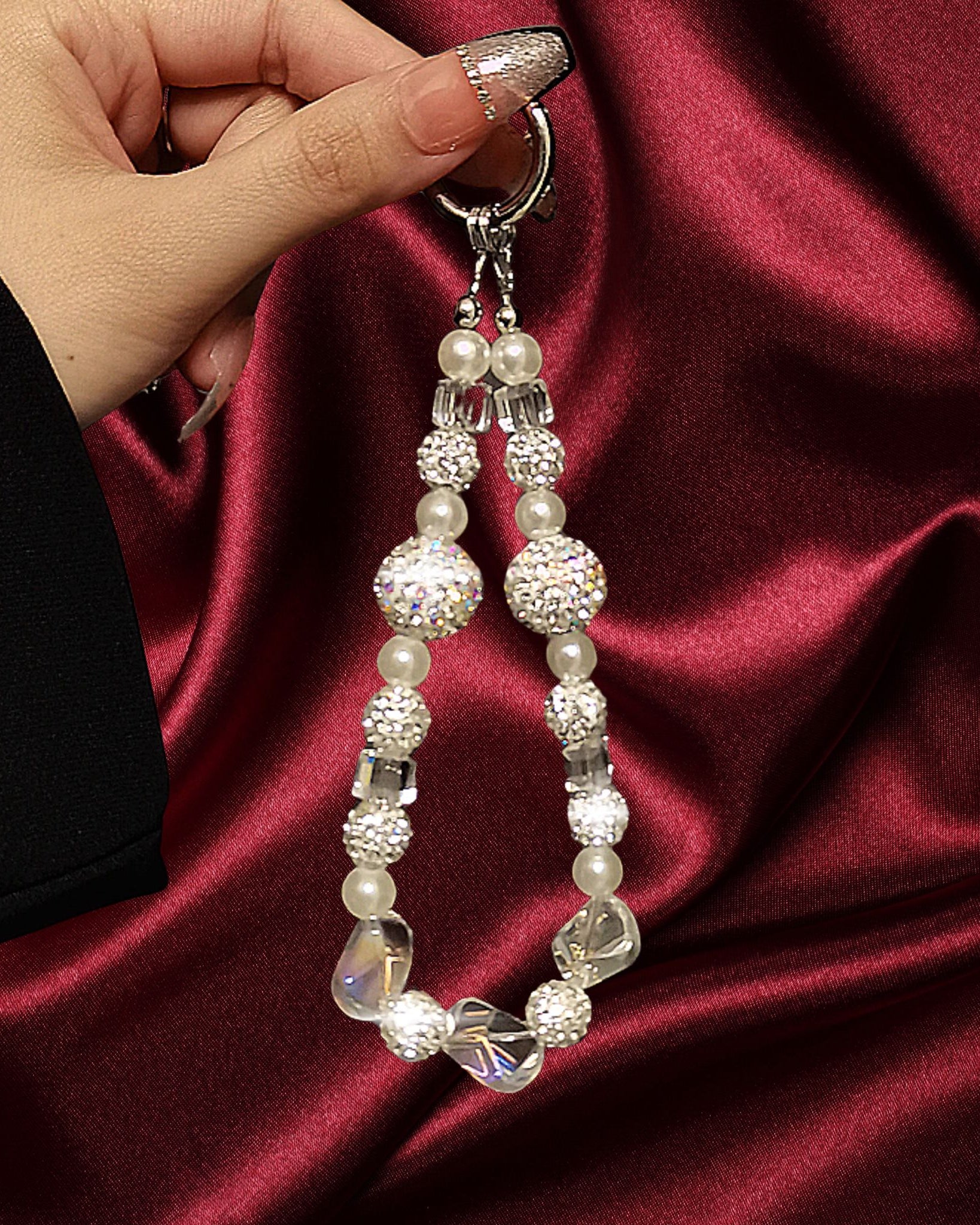 Luxury Pearls and Stones Phone Charm for Default Title - slim profile