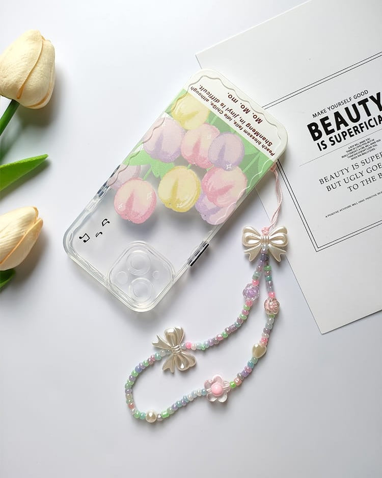 Bowknot Colourful Phone Charm - protective case detail