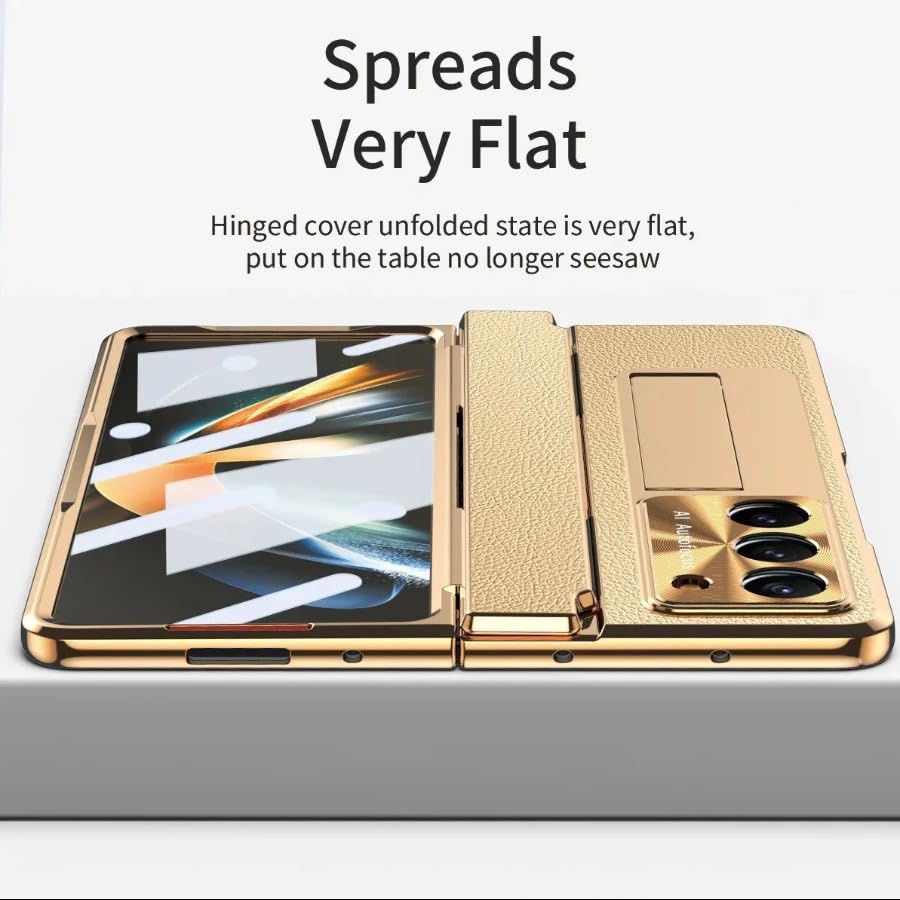 Samsung Galaxy Z Fold 6 Champagne Gold Electroplated Leather Cover - colour options
