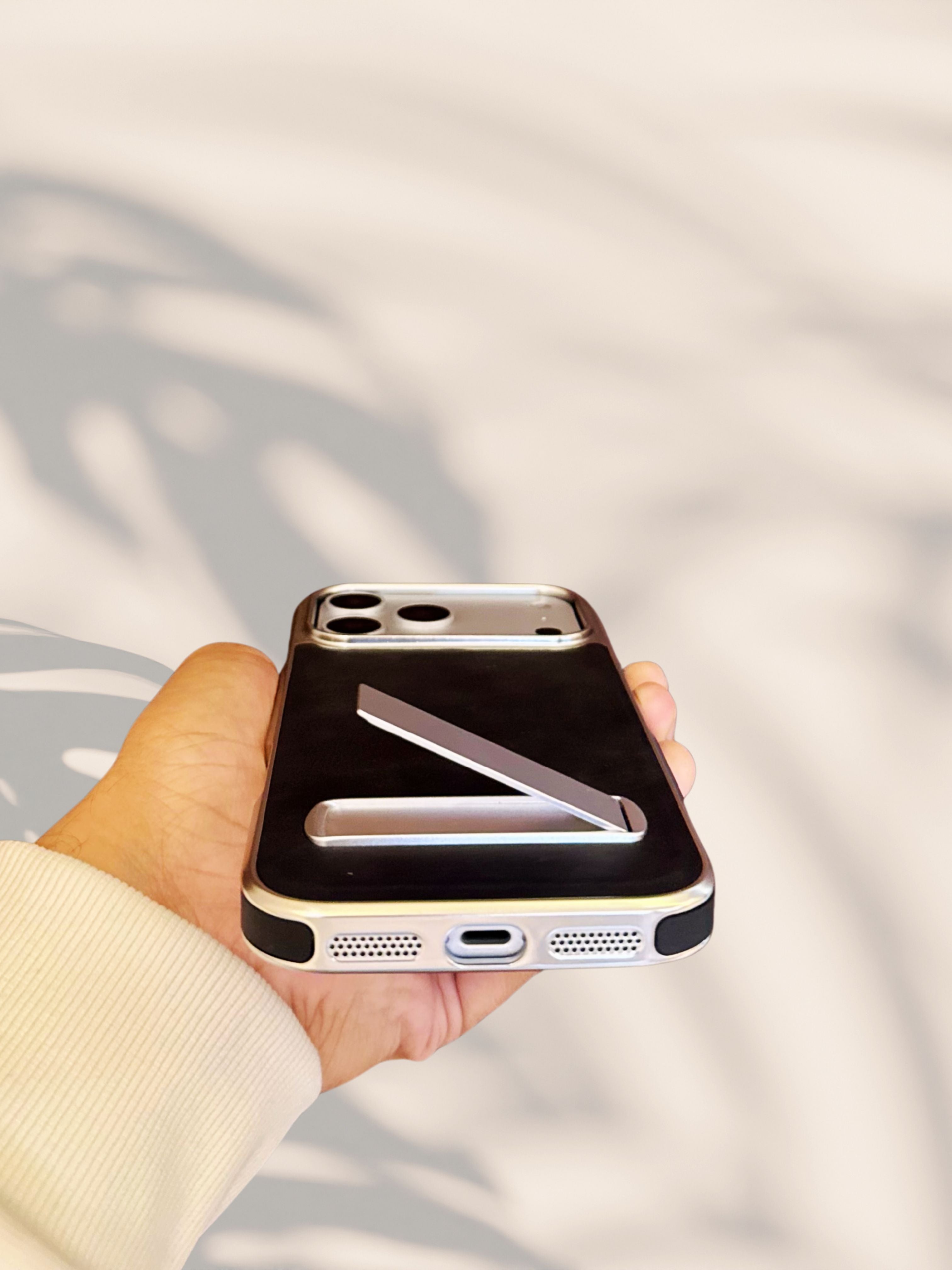 iPhone 17 Series Alcantara Leather Kickstand Cover - colour options