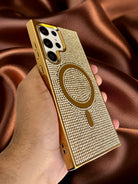 Bling Samsung case with gold accents