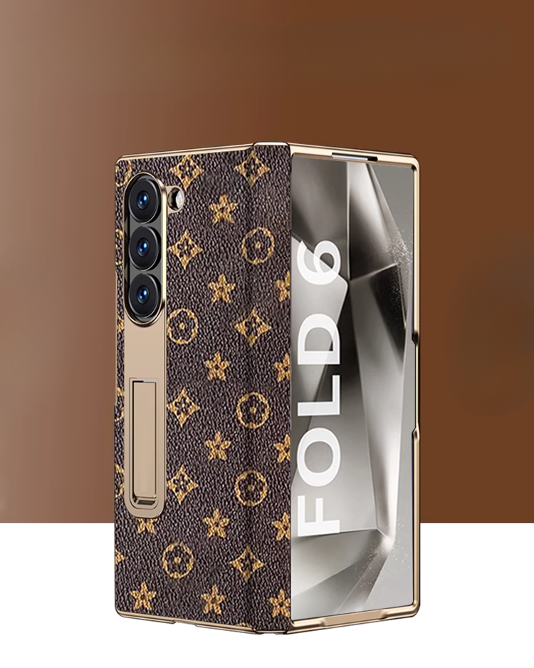 Foldable phone case leather