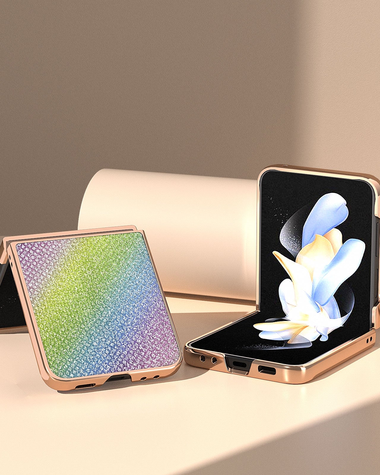 rainbow bling cover z flip 5