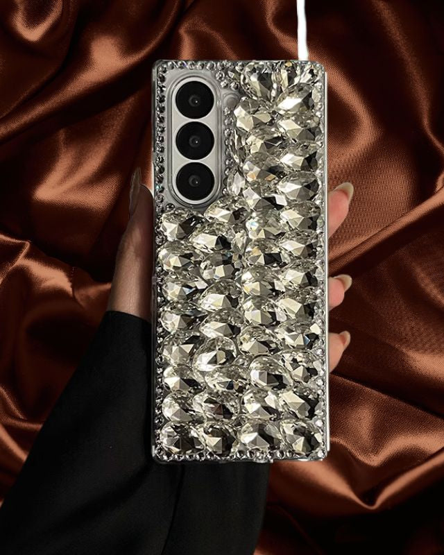 Phone case with rhinestones