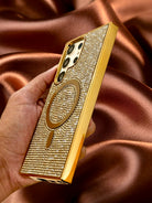 Luxury Samsung case with diamonds