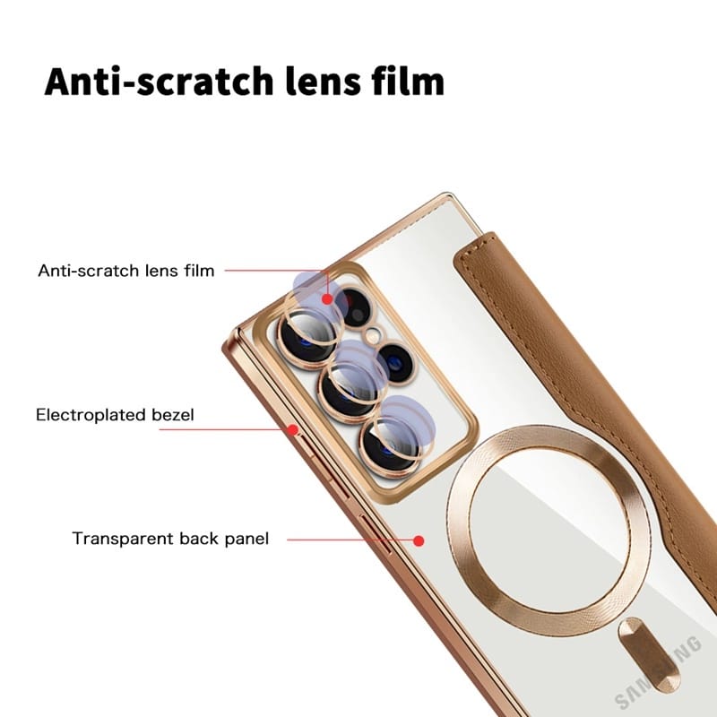 Gold Electroplated Premium Leather Luxury Flip Case iPhone cover – JustAndBest India