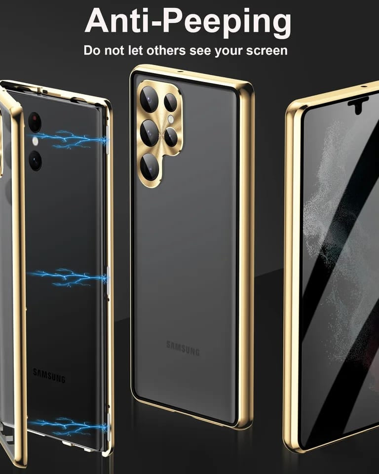 Metallic Gold Plated 360 Degrees Protection Transparent Glass Cover (with Both sides Glass) iPhone cover – JustAndBest India