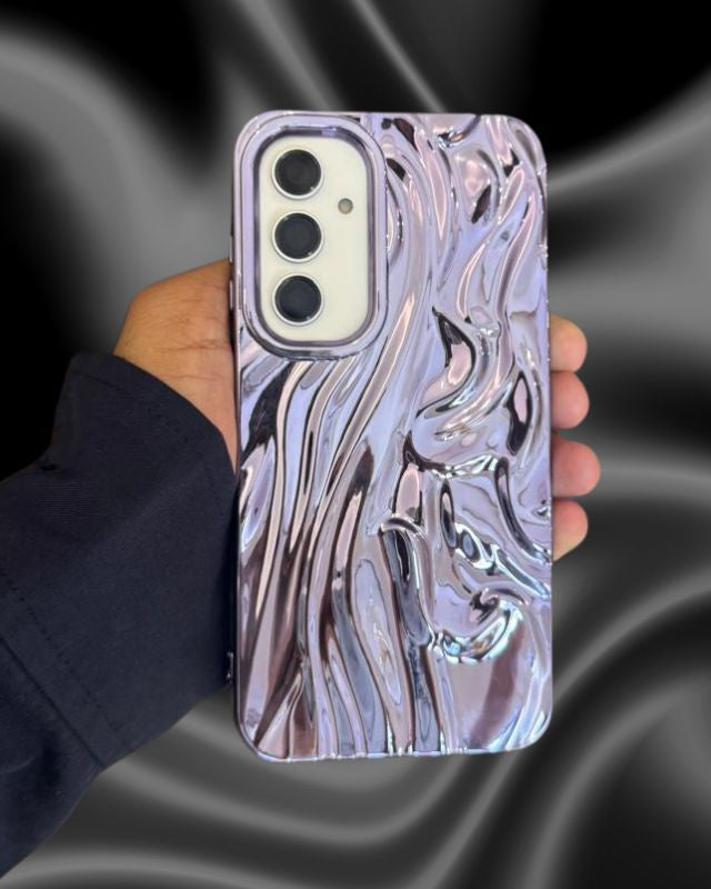 Samsung Galaxy A26 Shining 3D Wavy Effect Glossy Cover | Designer Case