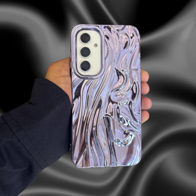 Samsung Galaxy A26 Shining 3D Wavy Effect Glossy Cover | Designer Case