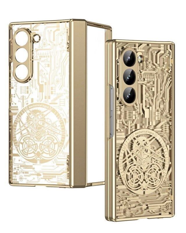 Samsung Galaxy Z Fold 6 Electroplated Circuit Transparent Cover (and H - lifestyle