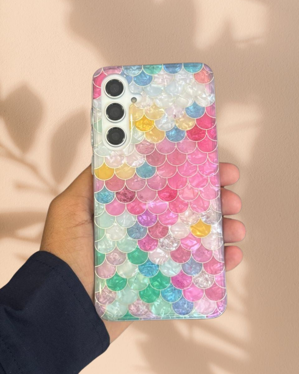 Samsung Galaxy S25 Mermaid Pattern Glossy Cover - colour options