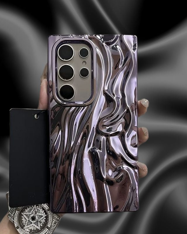 Samsung Galaxy A26 Shining 3D Wavy Effect Glossy Cover - phone case