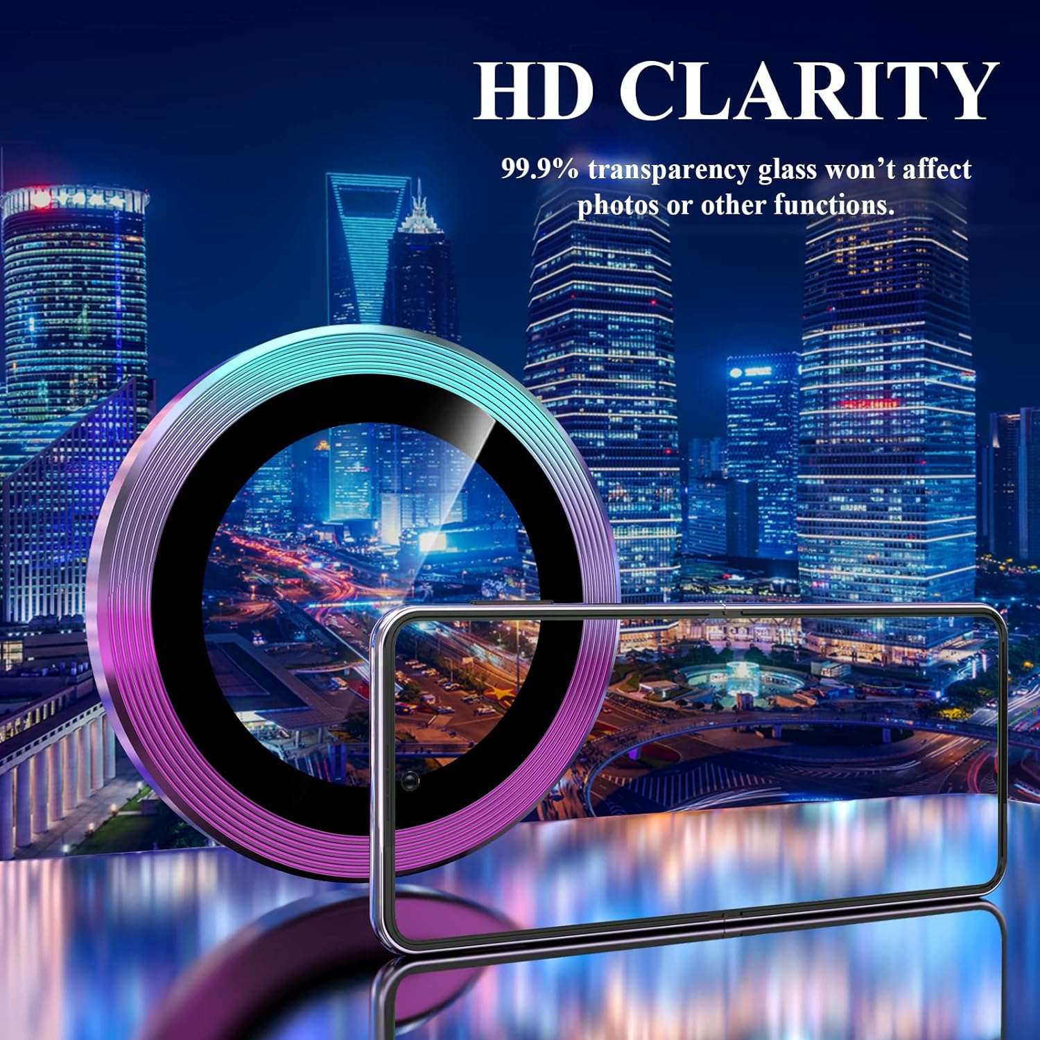 Samsung Galaxy Z Flip 4 Colourful Camera Lens Protectors - colour options