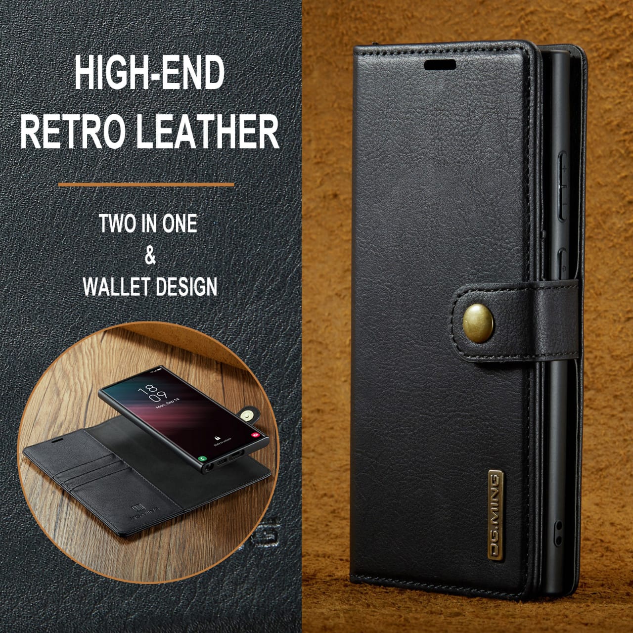 Samsung Galaxy S25 Series Two-In-One Wallet Style Leather Flip Cover - protective case detail