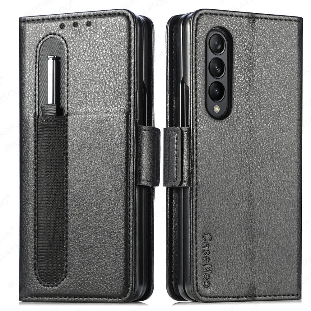 Samsung Galaxy Z Fold 3 Wallet Style Leather Flip Cover - colour options