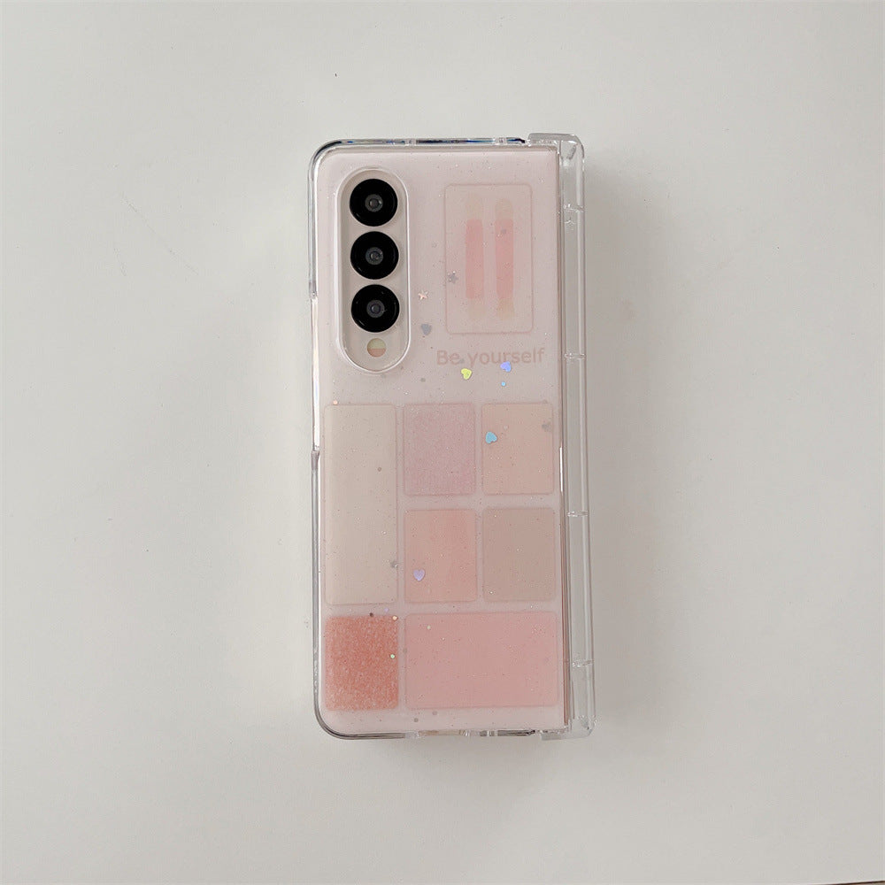 Samsung Galaxy Z Fold 3 Makeup Blocks Glitter Cover (with ) - slim profile
