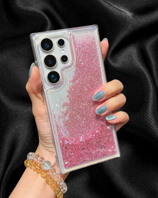 Elegant Moving Hearts Glitter Quicksand Cover iPhone cover – JustAndBest India