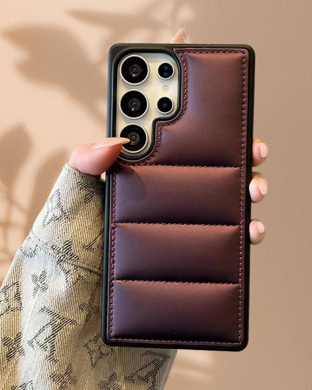 Samsung Galaxy S25 Series Matte Finish Puffed Cover - phone case